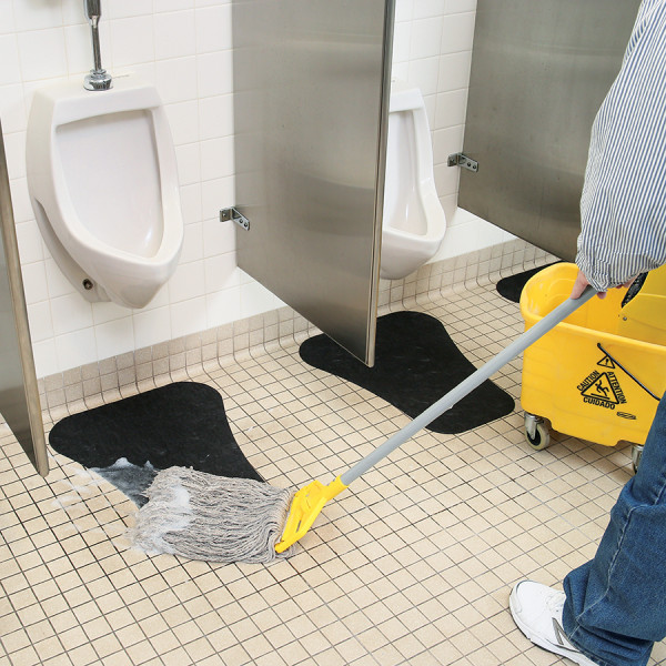 herentoilet slipvrij maken natte ruimtes proper houden urinoirs