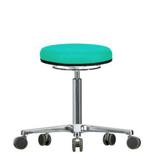 Tabouret rond en cuir